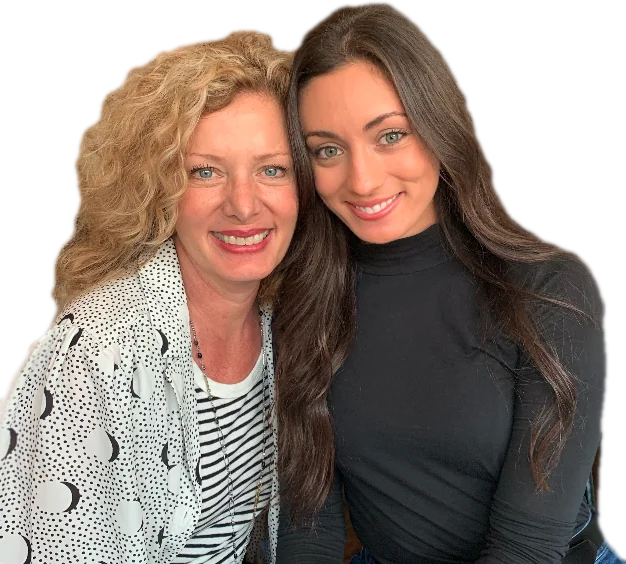 Lola Lozano with her mother.
